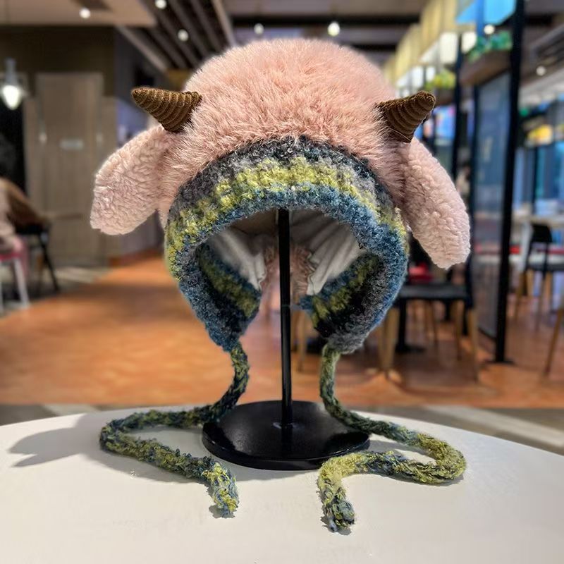 Fleece-Lined Beanie with Ear Flaps