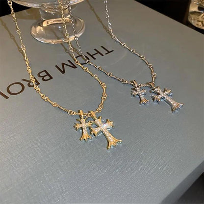 Chrome Hearts Double Cross Necklace