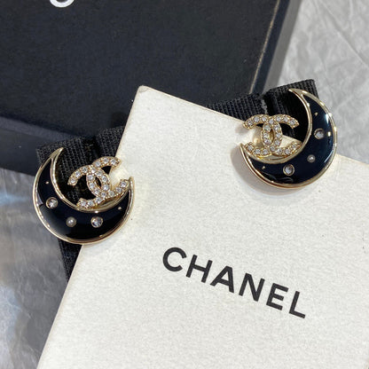 Chanel Moon Earrings