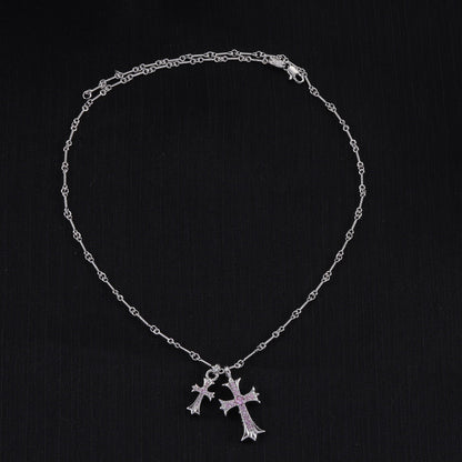 Chrome Hearts Double Cross Necklace