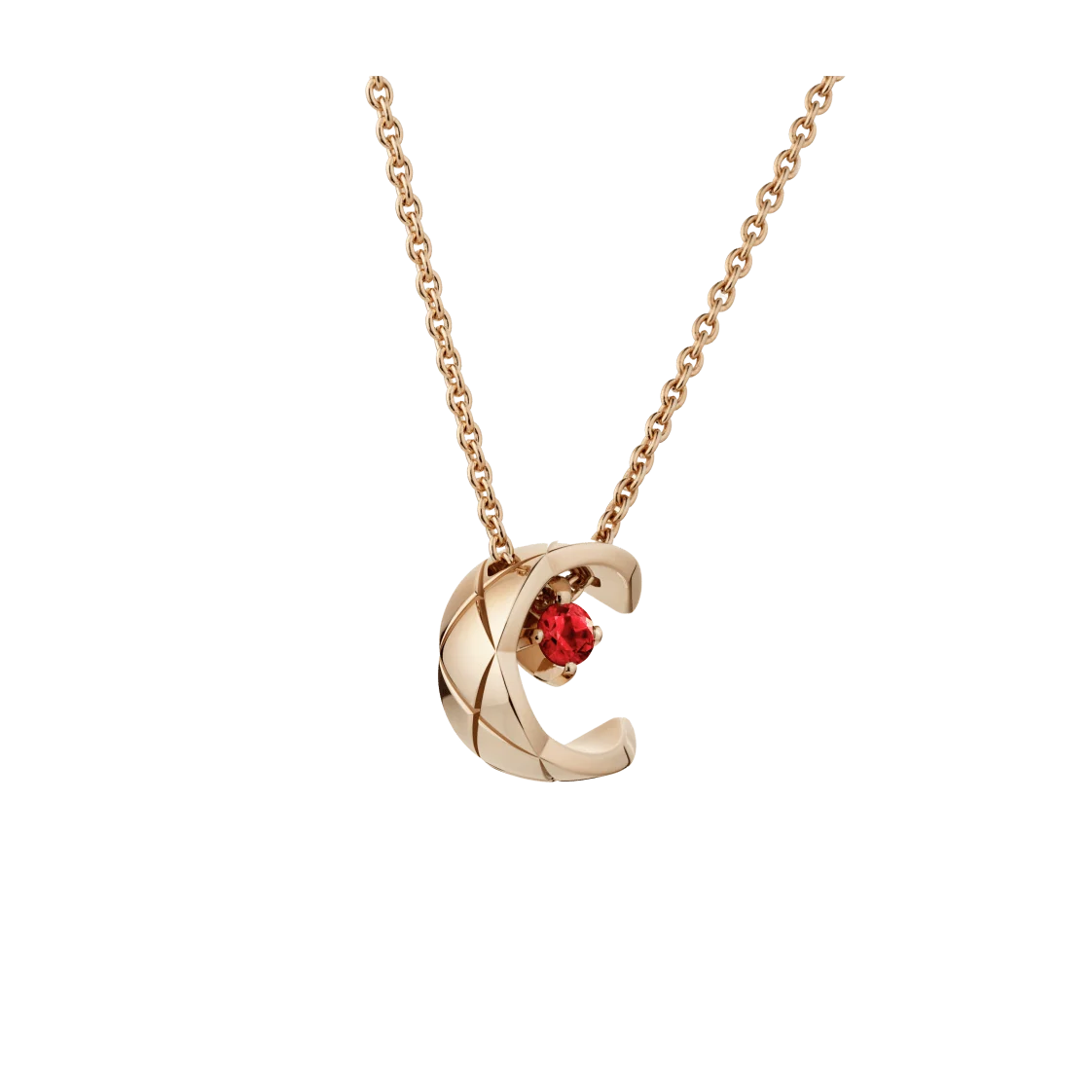 Chanel Coco Necklace Ruby Beige Gold
