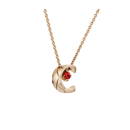 Chanel Coco Necklace Ruby Beige Gold