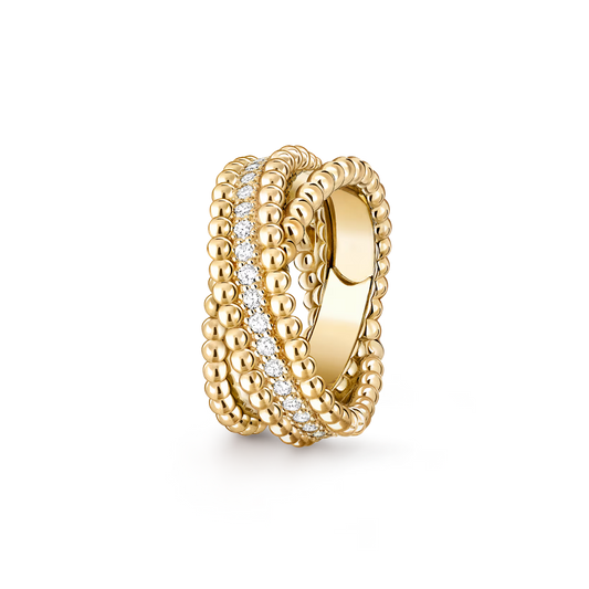 VCA Perlée diamonds duo ring