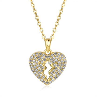 Lightning Love Pendant Moissanite Necklace